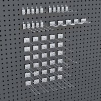 Sortiment von 50 Lochwandhaken
