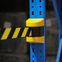 Absperrband, magnetisch, in schwarz und gelb