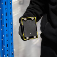 Absperrband, magnetisch, in schwarz und gelb