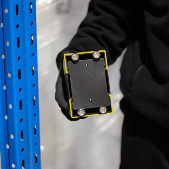 Absperrband, magnetisch, in schwarz und gelb