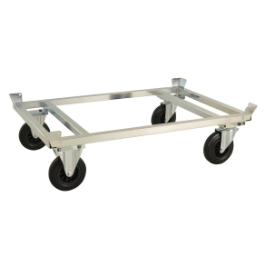 Pallvagn Trolley till 1/1 Europaletten i galvaniserat stl, inkl. hjulbromsar
