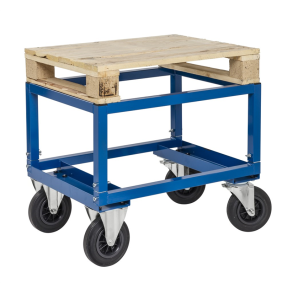 Pallvagn Bord till 1/2 Europaletten i bltt stl, inkl. hjulbromsar