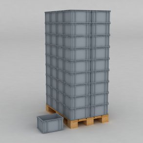 1 Palette mit 72 Euroboxen