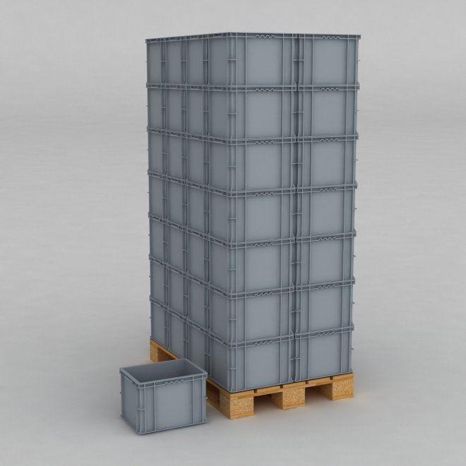 1 palle med 56 Euroldor: L: 40 x B: 30 x H: 28 cm
