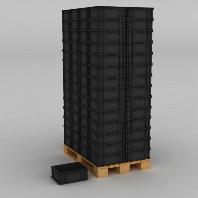 1 Palette mit 112 Euroboxen