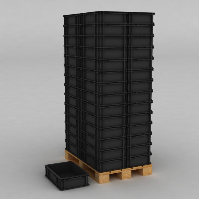 1 Palette mit 56 Euroboxen