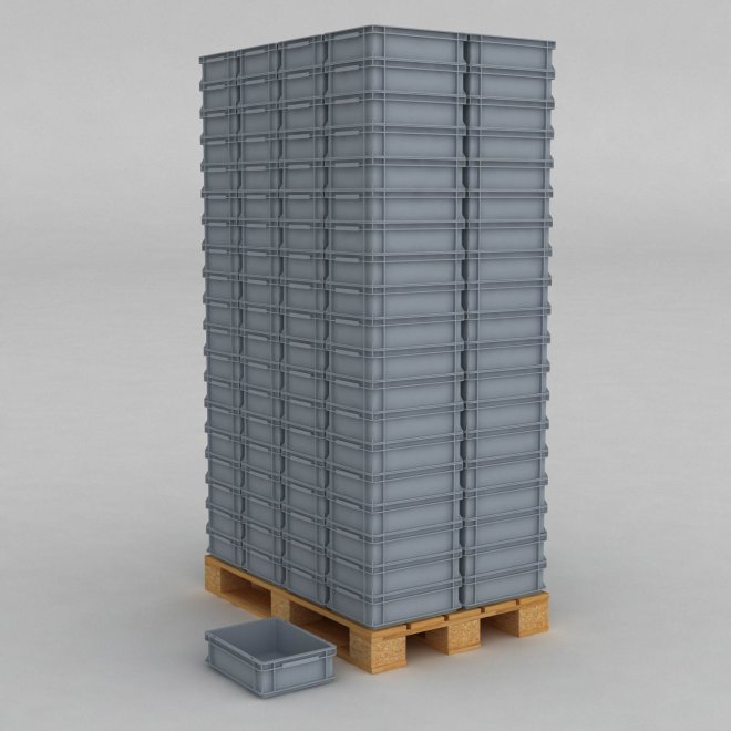 1 Palette mit 160 Lebensmittelechte Kunststoffbehälteren