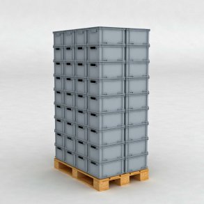 1 Palette mit 80 Lebensmittelechte Kunststoffbehälteren