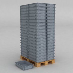 1 Palette mit 84 Lebensmittelechte Kunststoffbehälteren