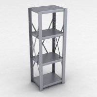 Stahlregal 1 Feld mit 4 Fachb�den