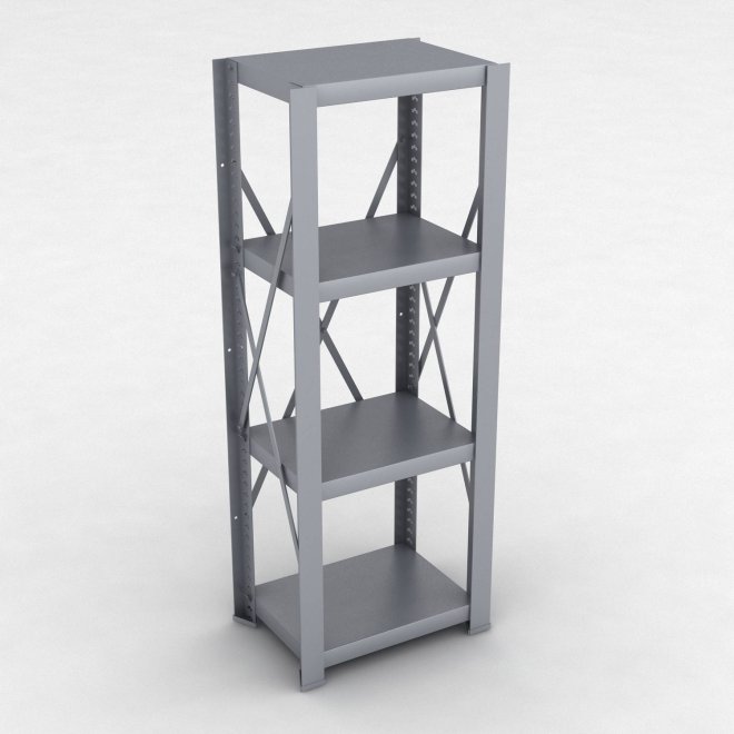 Stahlregal 1 Feld mit 4 Fachb�den