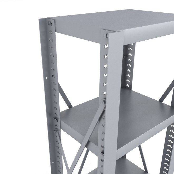 Stahlregal 1 Feld mit 4 Fachb�den