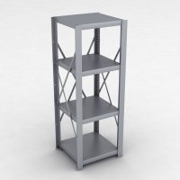 Stahlregal 1 Feld mit 4 Fachb�den