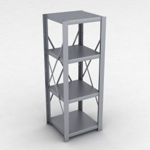 Stahlregal 1 Feld mit 4 Fachb�den