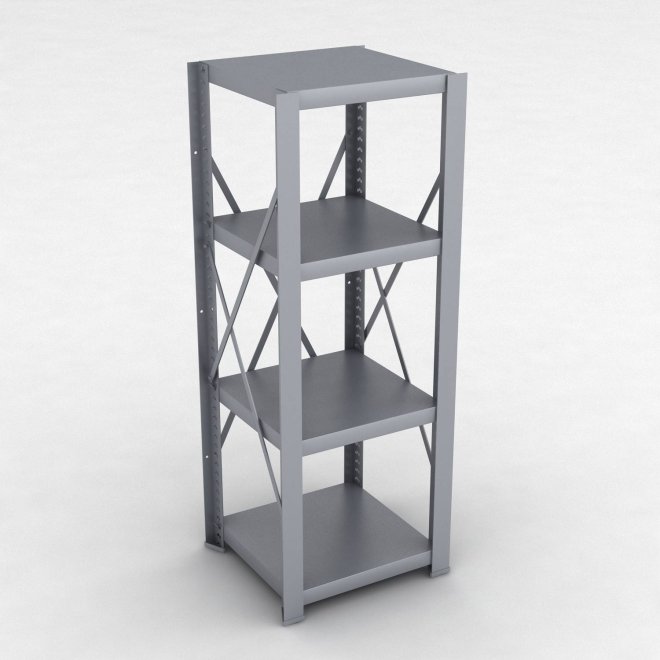 Stahlregal 1 Feld mit 4 Fachb�den