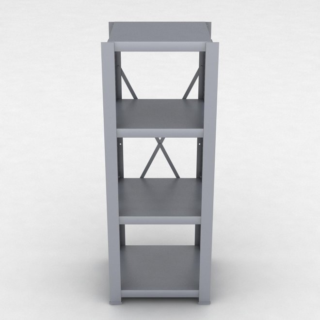 Stahlregal 1 Feld mit 4 Fachb�den