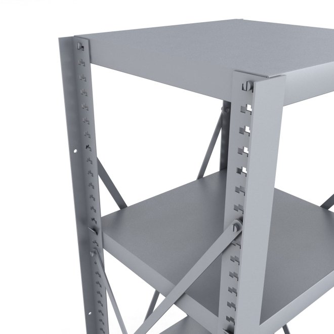 Stahlregal 1 Feld mit 4 Fachb�den