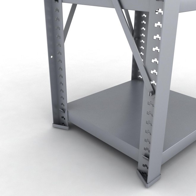 Stahlregal 1 Feld mit 4 Fachb�den