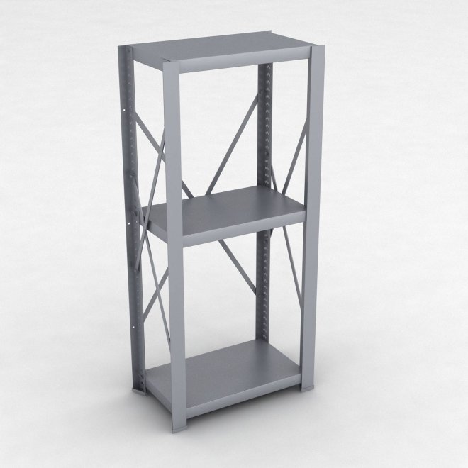 Stahlregal 1 Feld mit 3 Fachb�den