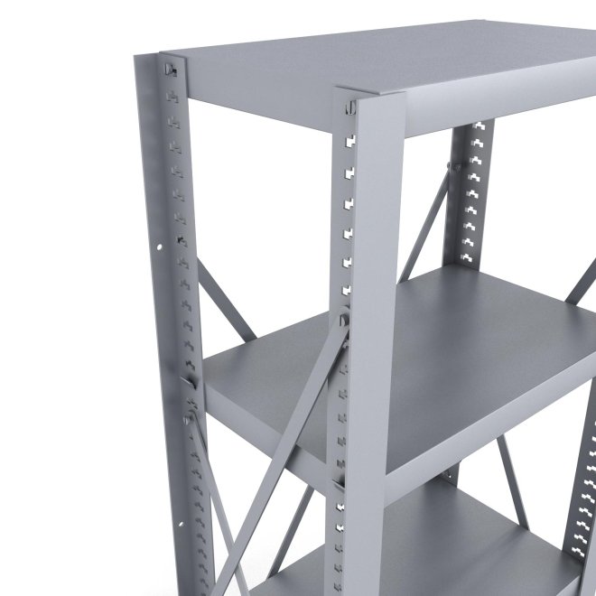 Stahlregal 1 Feld mit 4 Fachb�den