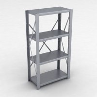 Stahlregal 1 Feld mit 4 Fachböden