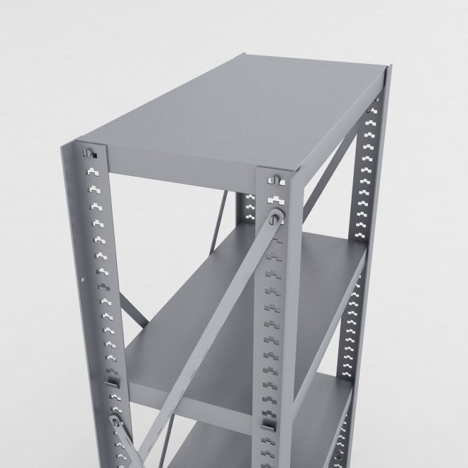 Stahlregal 1 Feld mit 4 Fachböden