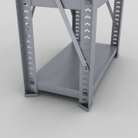 Stahlregal 1 Feld mit 4 Fachböden