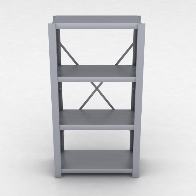 Stahlregal 1 Feld mit 4 Fachböden