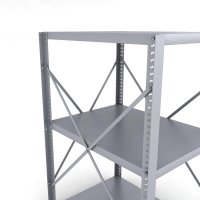 Stahlregal 1 Feld mit 3 Fachb�den