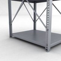 Stahlregal 1 Feld mit 3 Fachb�den