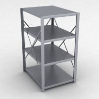 Stahlregal 1 Feld mit 4 Fachb�den