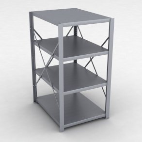 Stahlregal 1 Feld mit 4 Fachb�den