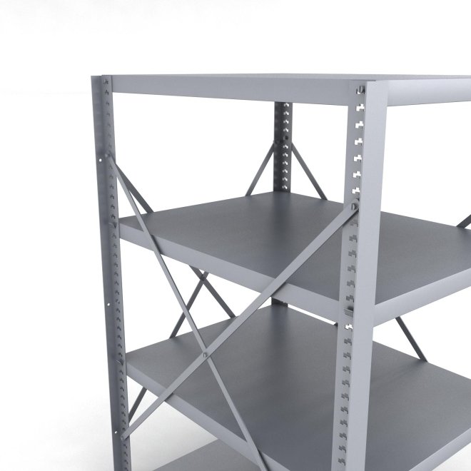 Stahlregal 1 Feld mit 4 Fachb�den