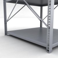 Stahlregal 1 Feld mit 3 Fachb�den