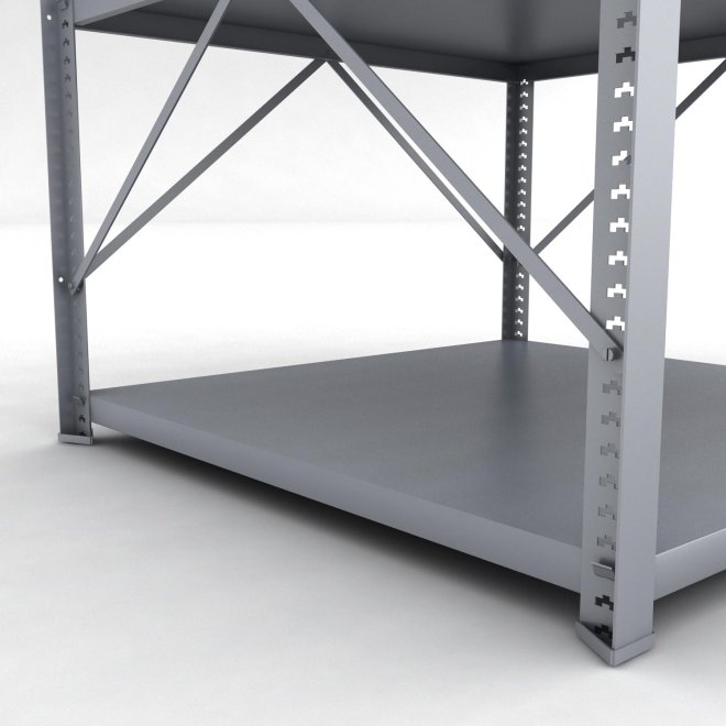 Stahlregal 1 Feld mit 3 Fachb�den