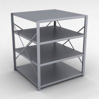 Stahlregal 1 Feld mit 4 Fachb�den