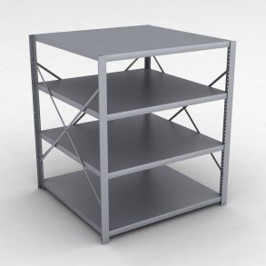 Stahlregal 1 Feld mit 4 Fachb�den