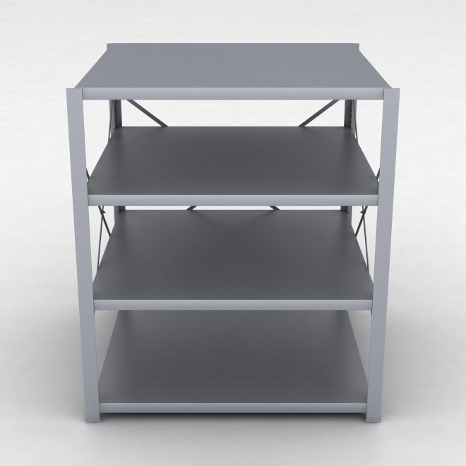 Stahlregal 1 Feld mit 4 Fachb�den