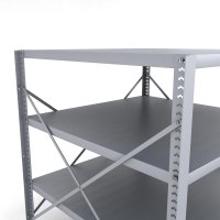 Stahlregal 1 Feld mit 4 Fachb�den