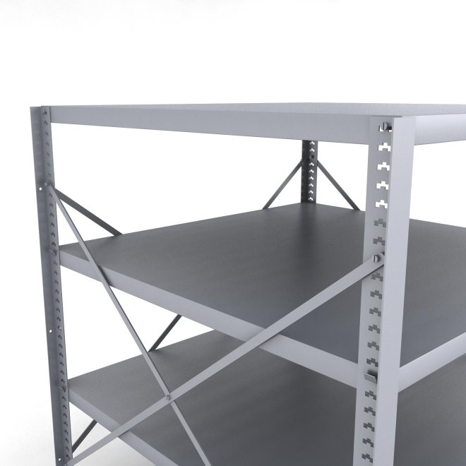 Stahlregal 1 Feld mit 4 Fachb�den