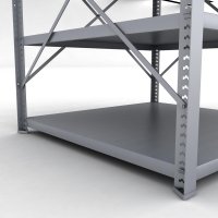 Stahlregal 1 Feld mit 4 Fachb�den