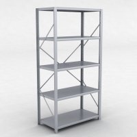 Stahlregal 1 Feld mit 5 Fachböden