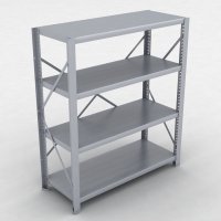 Stahlregal 1 Feld mit 4 Fachböden