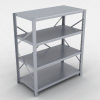 Stahlregal 1 Feld mit 4 Fachböden