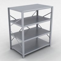 Stahlregal 1 Feld mit 4 Fachböden