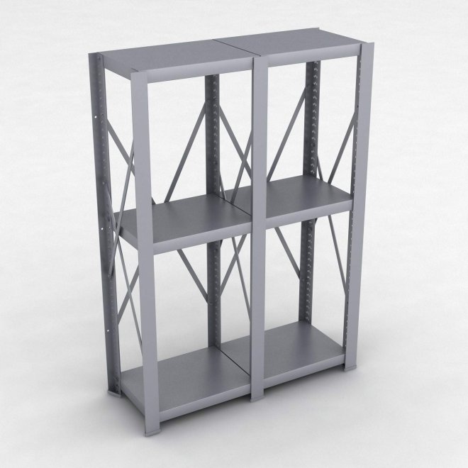 Stahlregal 2 Felder mit 3 Fachb�den