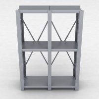 Stahlregal 2 Felder mit 3 Fachb�den