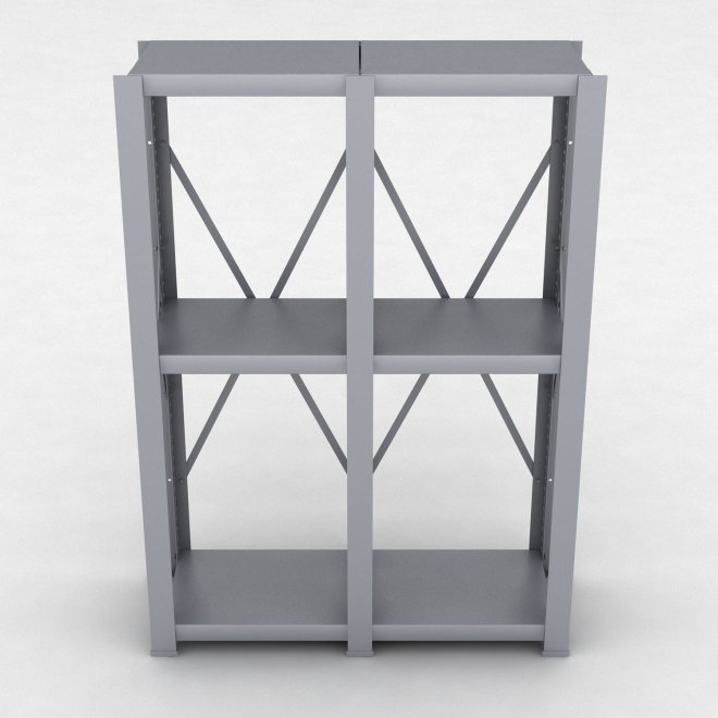 Stahlregal 2 Felder mit 3 Fachb�den