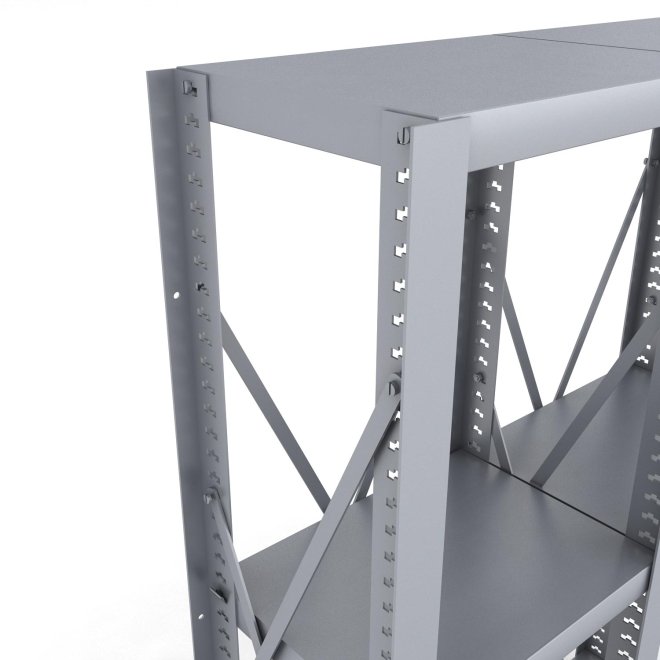 Stahlregal 2 Felder mit 3 Fachb�den