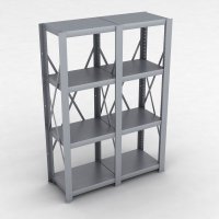 Stahlregal 2 Felder mit 4 Fachb�den